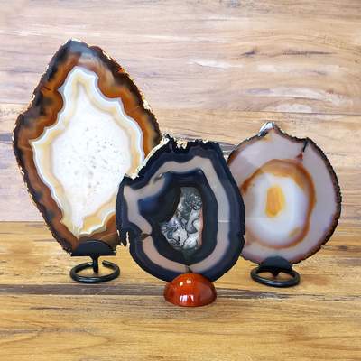 Agate Natural Slices 5" to 7.75"
