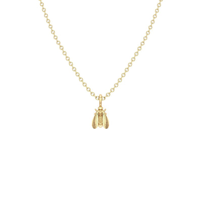 "Bee Joy" Mini Bee 14k Gold Plated Necklace - Artisan Made