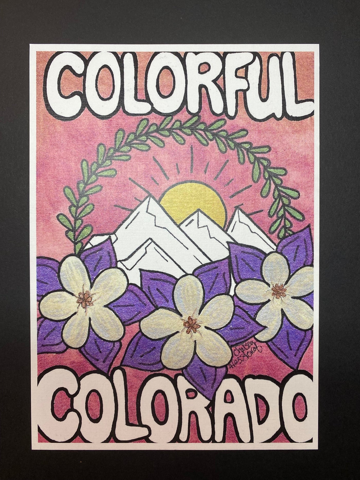 Colorful Colorado Watercolor Print - Artisan Made