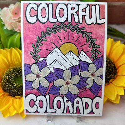 Colorful Colorado Watercolor Print - Artisan Made