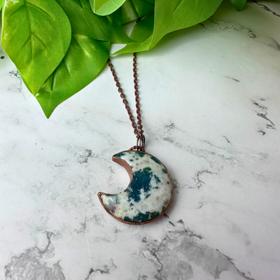 Electroformed Moon Necklace - Artisan Made