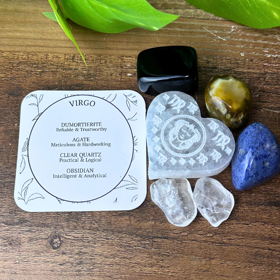 Etched Selenite & Crystal Zodiac Kits - Artisan Made