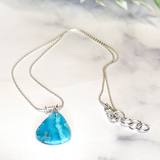 Nacozari Turquoise & Sterling Silver Chain Necklace - Artisan Made