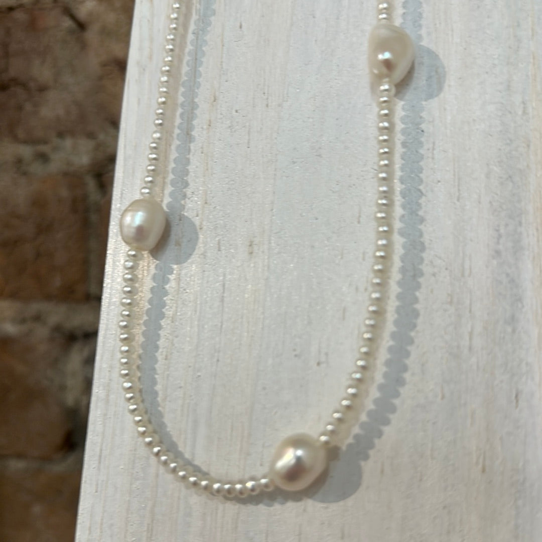 Pearl Bead Necklace 16 inch