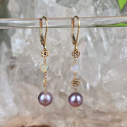 Pearl and Opal Gold-filled Earrings - Artisan Made