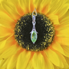 Peridot Marquise Faceted Pendant-sterling silver