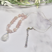 Teardrop Moonstone Sterling Silver Necklace with Accent Stones-Variants - Artisan Made