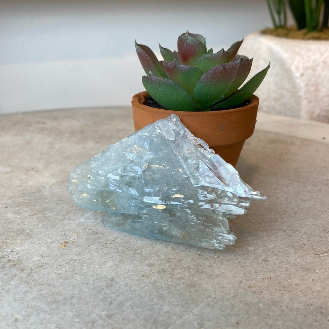 Outlet Blue Barite Crystal Cluster, Self Care Crystal