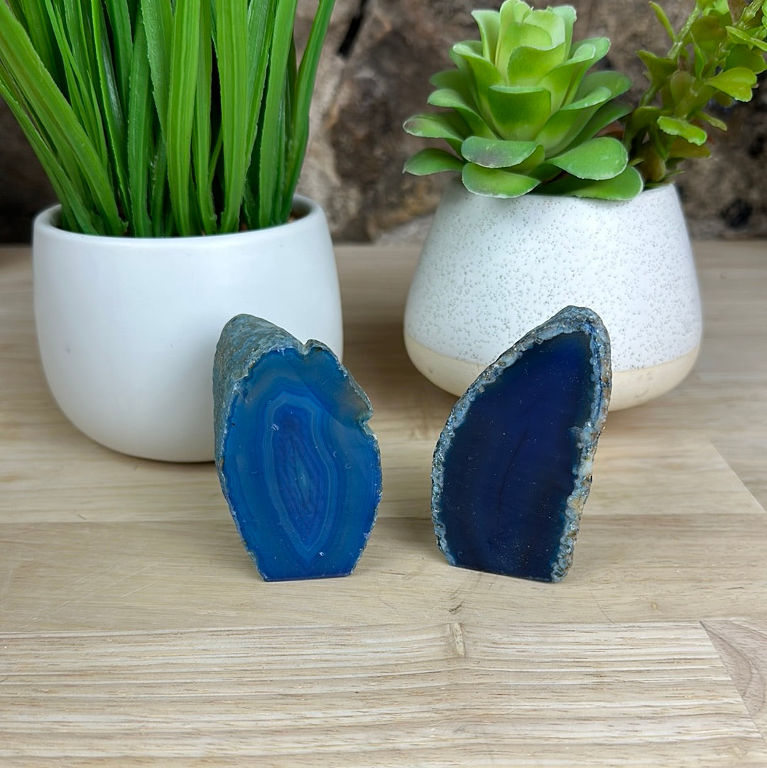 Agate Geode Home Décor with a Cut Base 4-inch