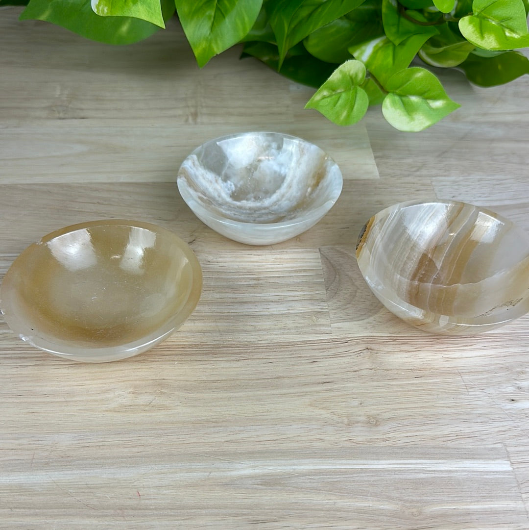 Amber Onyx Round Snack Dish 3" x 1"