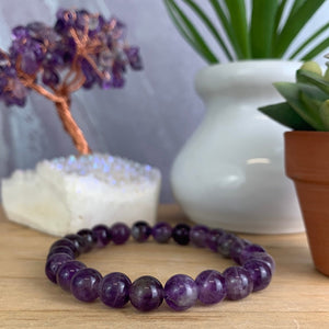 Amethyst 8mm Stretch Bracelet