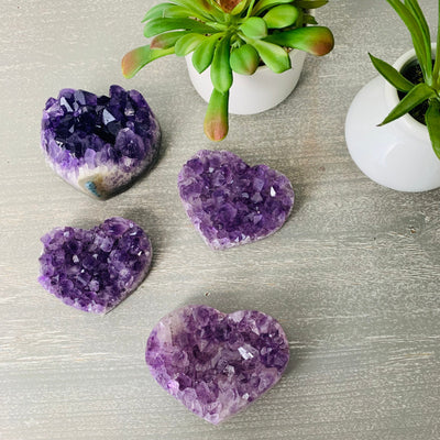Amethyst AA Cluster Heart - Brazil (1-3.25")