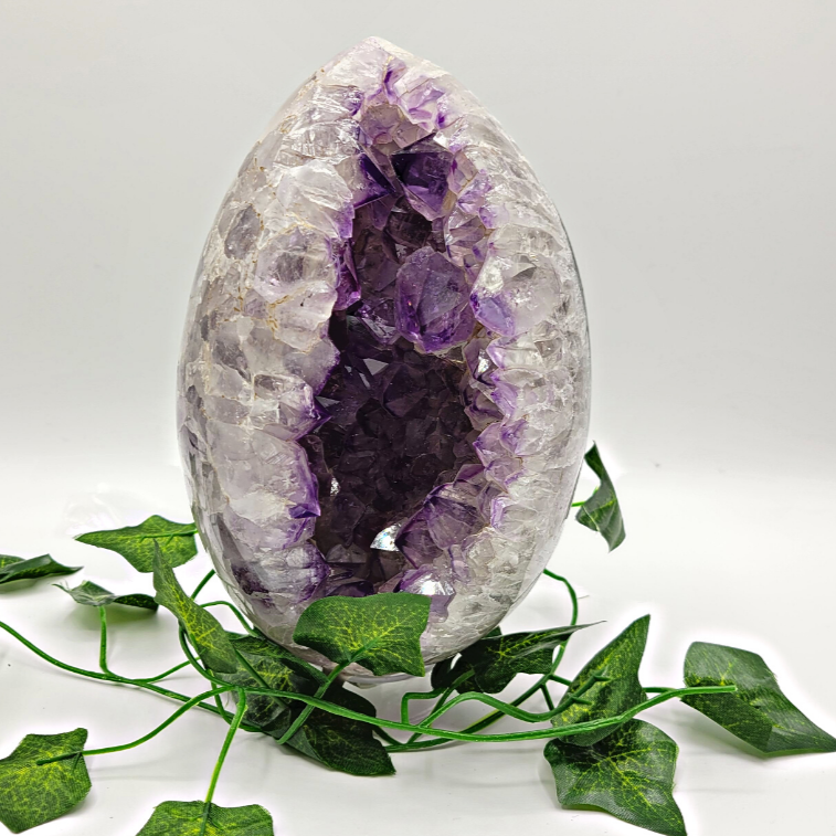 Amethyst Agate Druzy Eggs