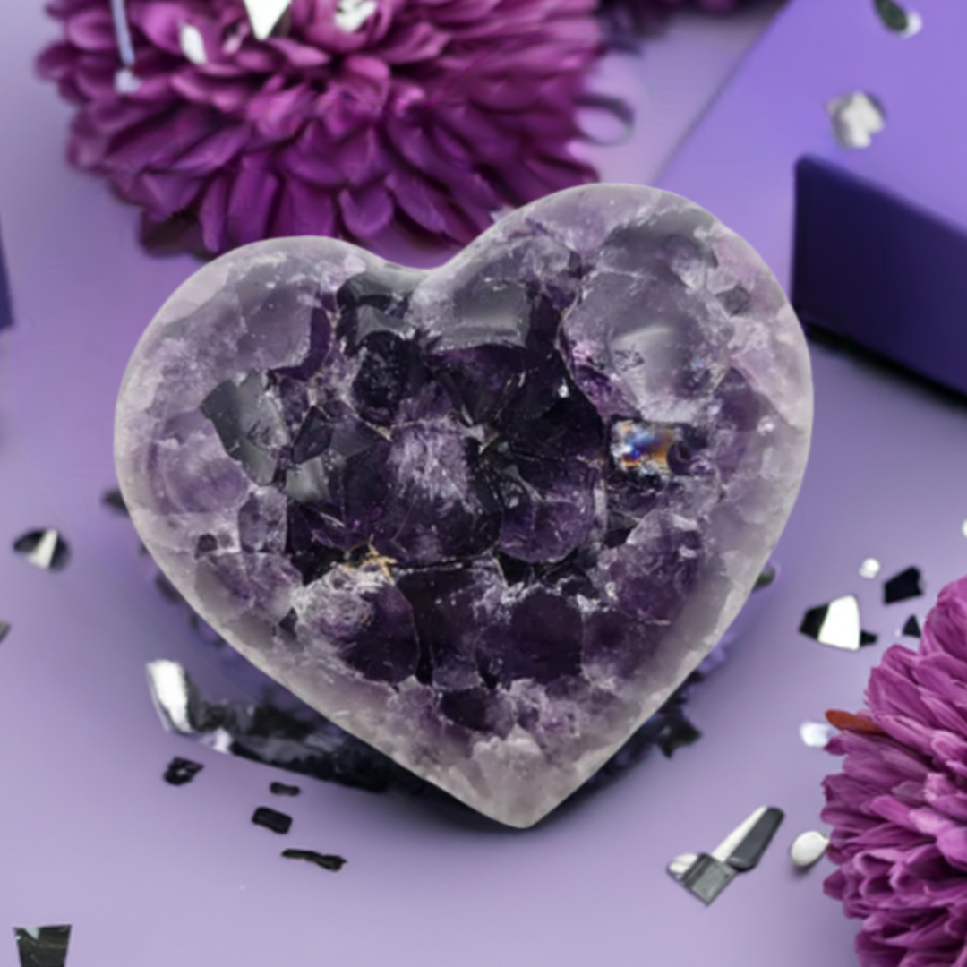 Amethyst Cluster Heart - Brazil (3.5-5+")