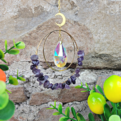 Amethyst Moon Suncatcher