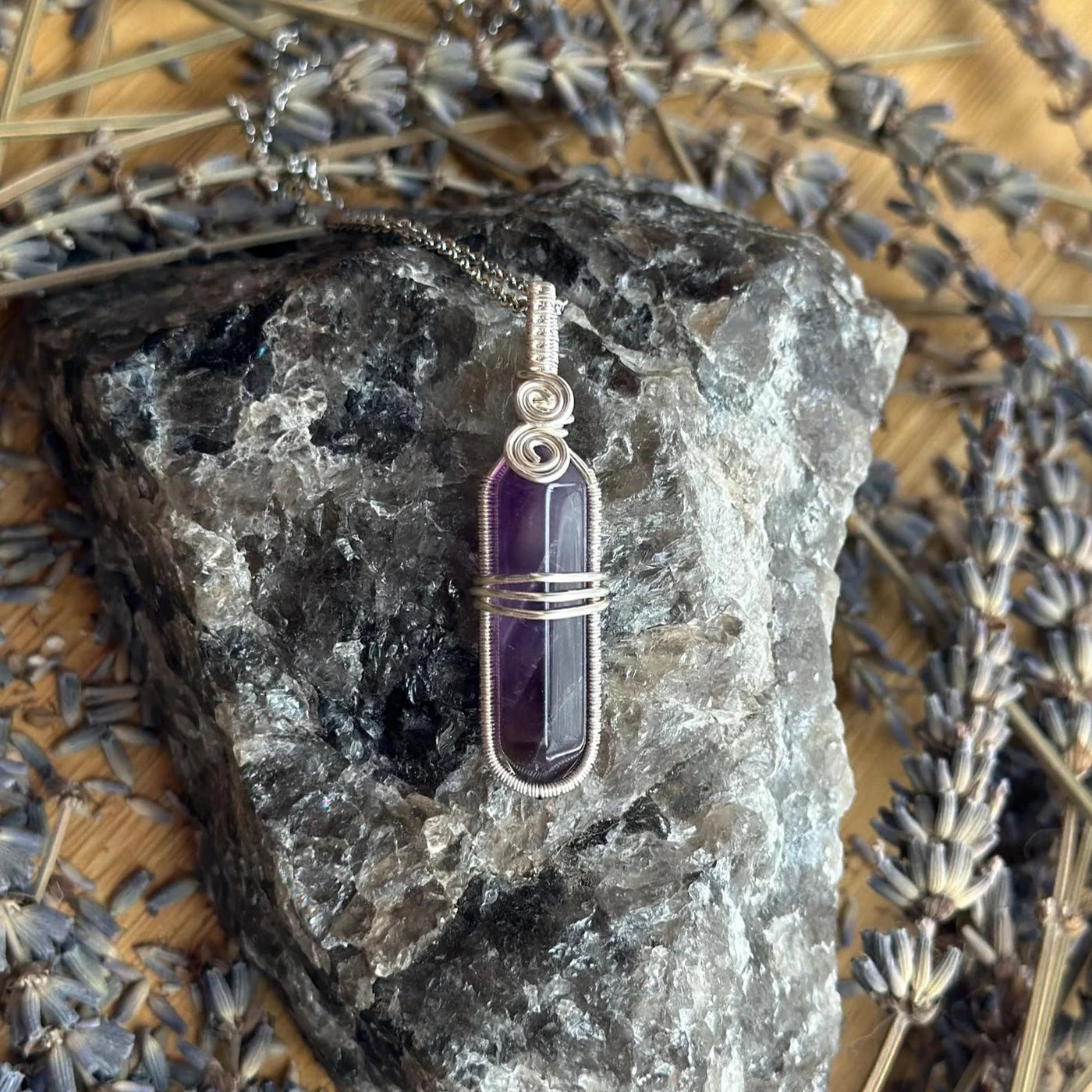 Amethyst Point - Handmade Wire Wrapped Necklace – Artisan Made