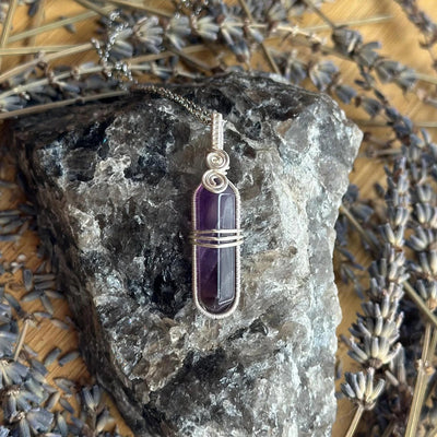 Amethyst Point - Handmade Wire Wrapped Necklace – Artisan Made