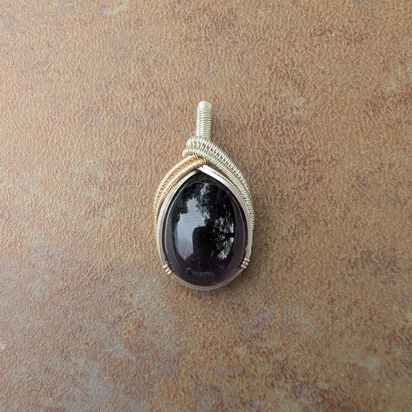 Amethyst Polished Pendant- Artisan Made