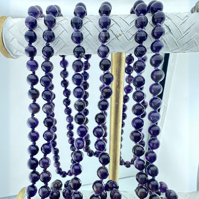 Amethyst Prayer Bead Mala - Artisan Made