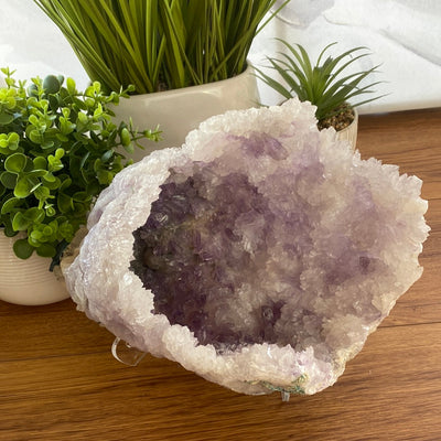 Amethyst flower cornucopia 13x10x8”