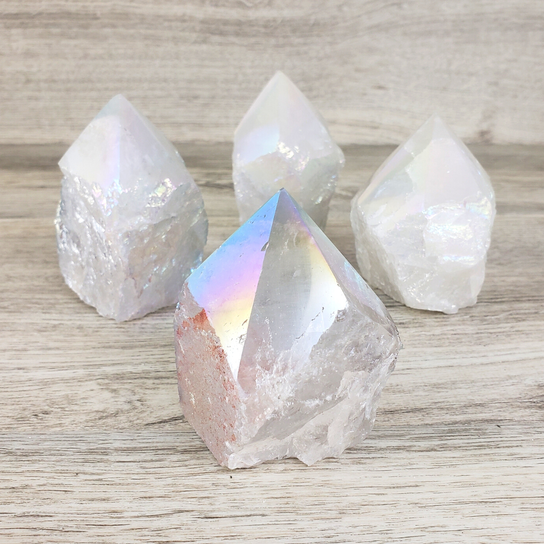 Angel Aura Quartz Polished Tip 2"-5"