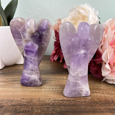 Angels Carved 4-6" (Rose Quartz, Amethyst, Clear Quartz)