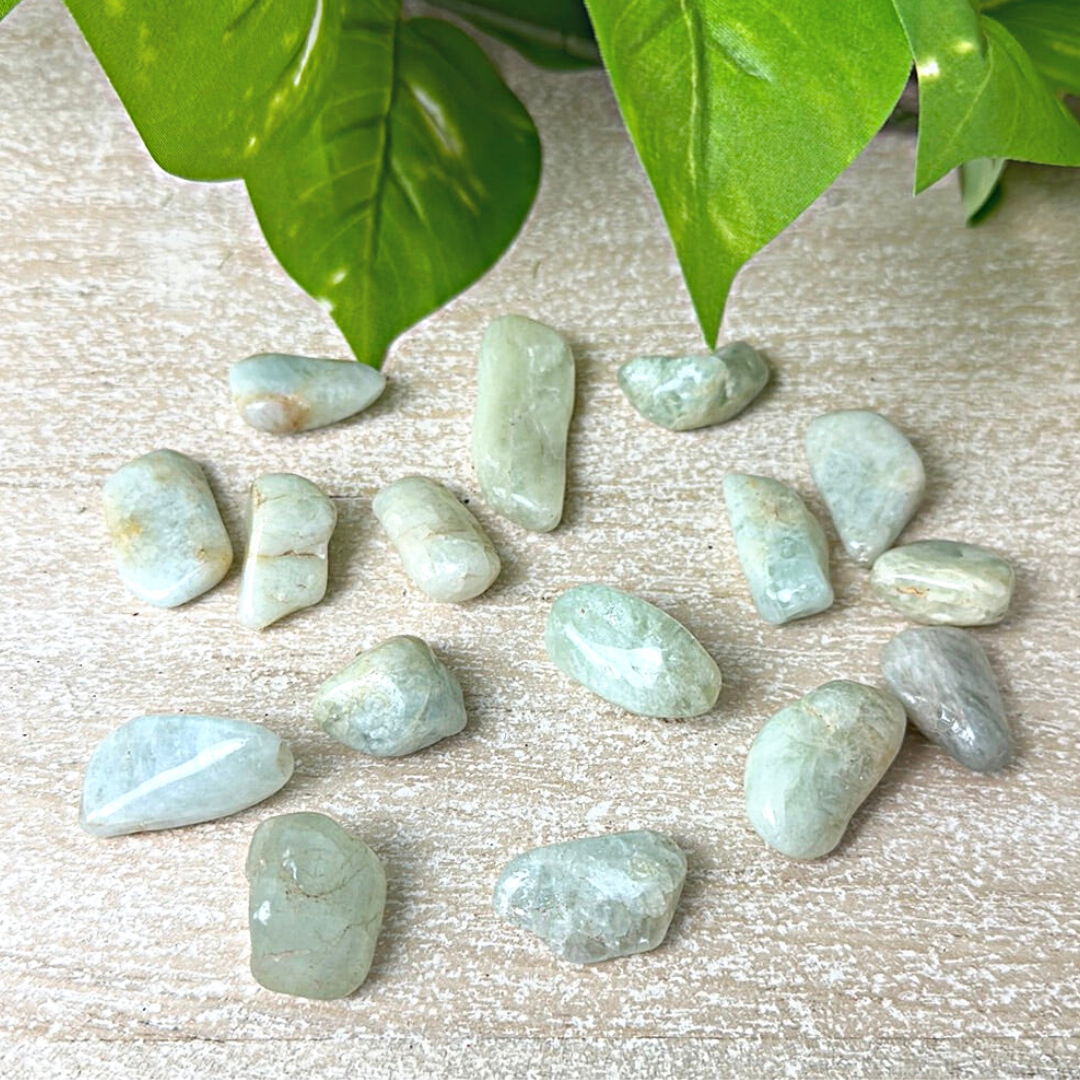 Aquamarine Tumbled Stone 0.5-1" *Sold Individually*