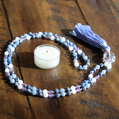 Aquarius Zodiac Mala - Artisan Made