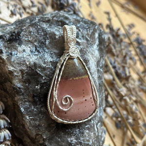 Australian Imperial Jasper Handmade Wire Wrapped Necklace - Artisan Made