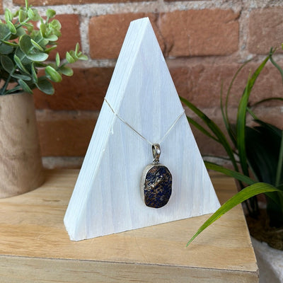 Azurite Malachite Druzy sterling silver Pendant