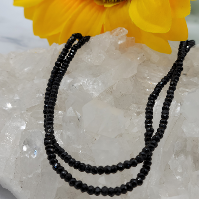 Beaded 2mm Double Strand 16" Necklace with Sterling Silver Clasp-Assorted
