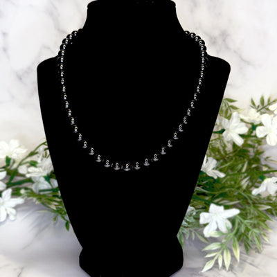 Black Tourmaline Bead Necklace- Artisan Made