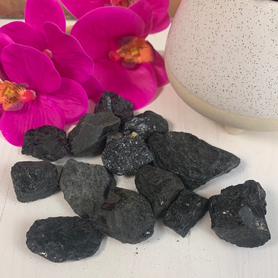 Black Tourmaline Rough Chunks under 1 inch *Sold Individually*