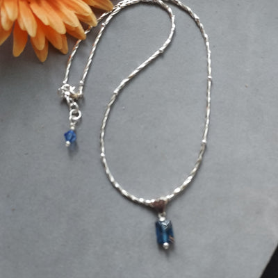 "Blue Velvet" London Blue Topaz Necklace – Artisan Made
