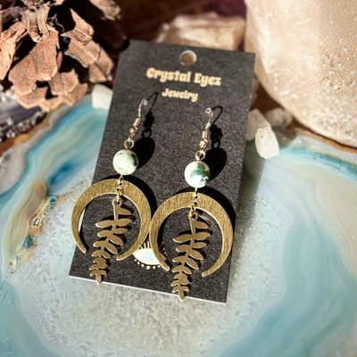 Branching Out Moon Earrings - Artisan Made