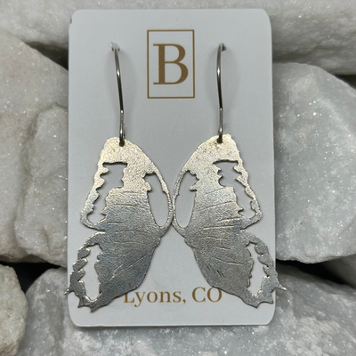 Butterfly Wing Earrings-Sterling Silver - Artisan Made