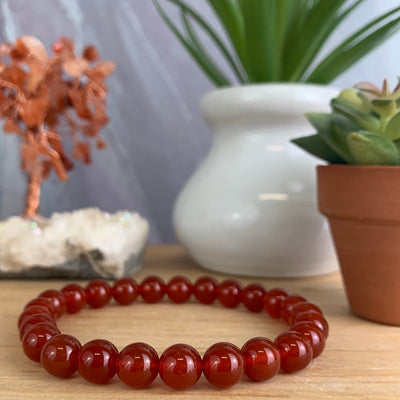 Carnelian 8mm Stretch Bracelet