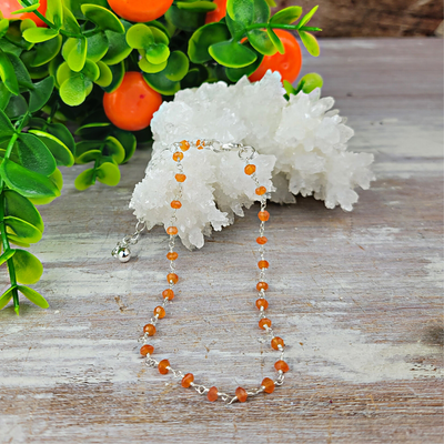 Carnelian Anklet-Handcrafted