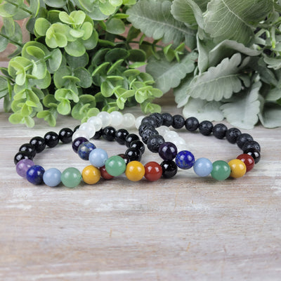 Hildie & Jo Necklace Bracelet Charm Chakra Stone Energy Healing You Choose
