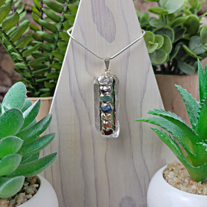 Chakra Point Quartz Pendant