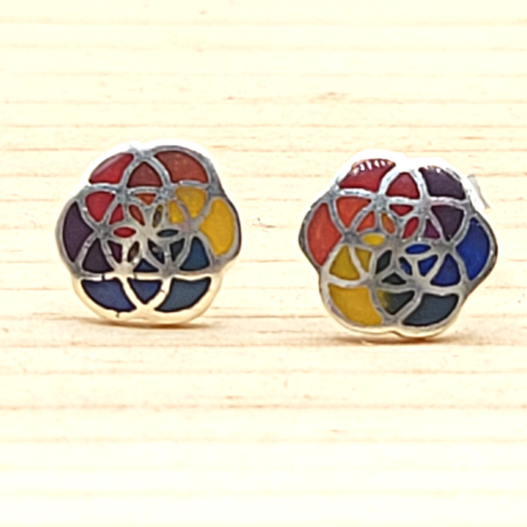 Chakra Sea Shell Stud Earrings