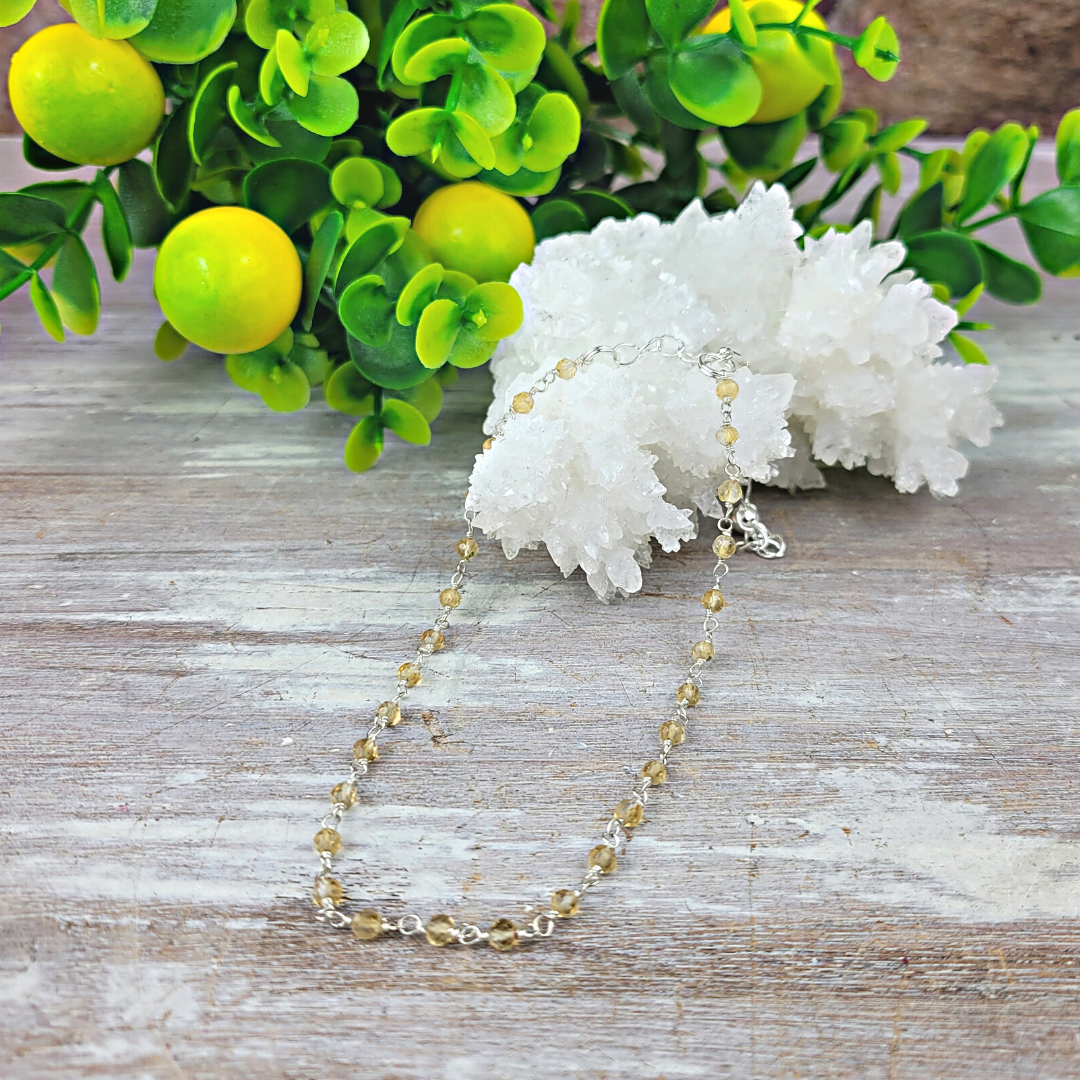 Citrine Anklet-Handcrafted
