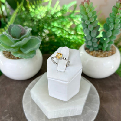Citrine Prong sterling silver Ring (sized) in Round, Oval and Square Cuts