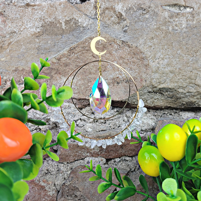 Clear Quartz Gemstone Prism Suncatchers