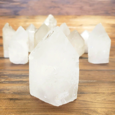 Clear Quartz Polished Tips 2" to 4”