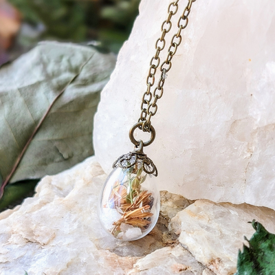 Colorado Wildflower Apothecary Necklace - Artisan Made