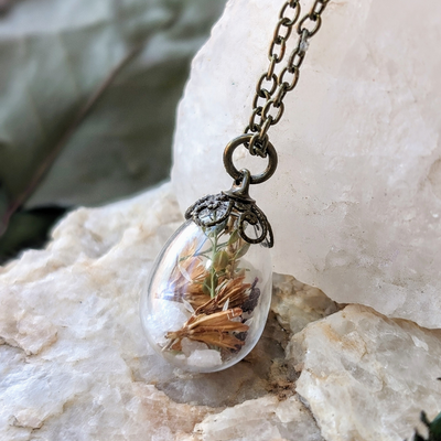 Colorado Wildflower Apothecary Necklace - Artisan Made