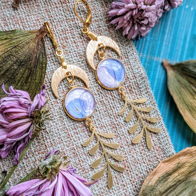 Colorado Wildflower Gold Plated Dangle Earrings - Artisan Made