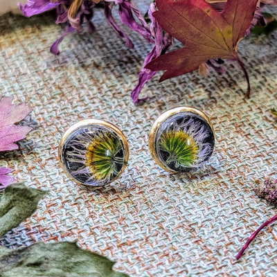 Colorado Wildflower Gold Plated Studs - Artisan Made