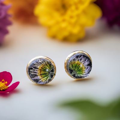 Colorado Wildflower Gold Plated Studs - Artisan Made